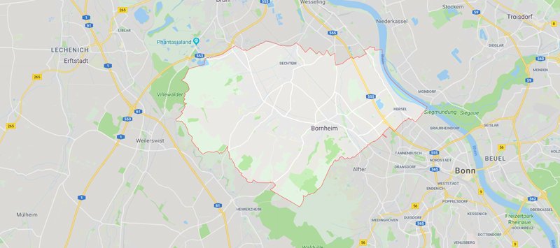 Kartenausschnitt Bornheim