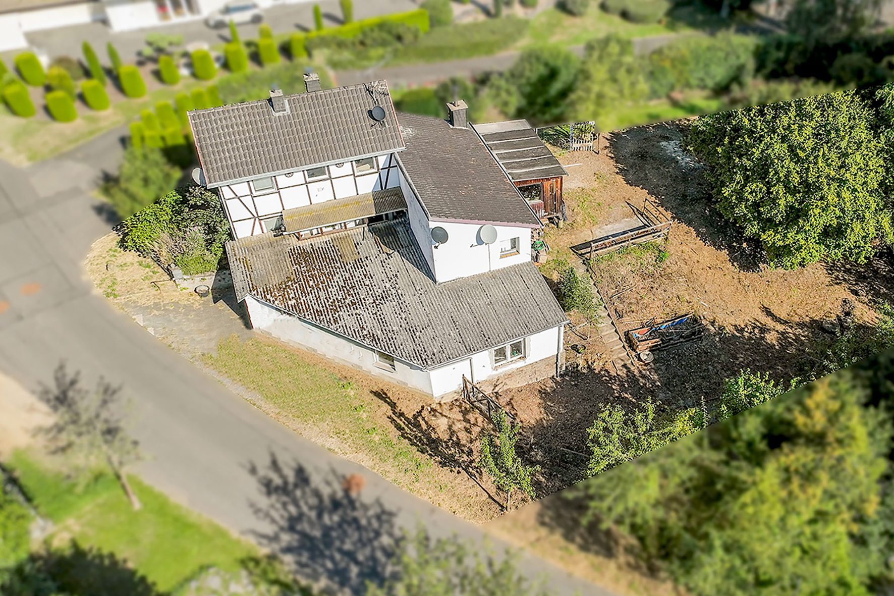 Gütelhöfer Immobilien - Immobilienangebot - Rheinbach - Alle - Sanierung oder Neubau? Idyllisches 706m² großes Grundstück mit Fachwerkhaus direkt am Bachlauf
