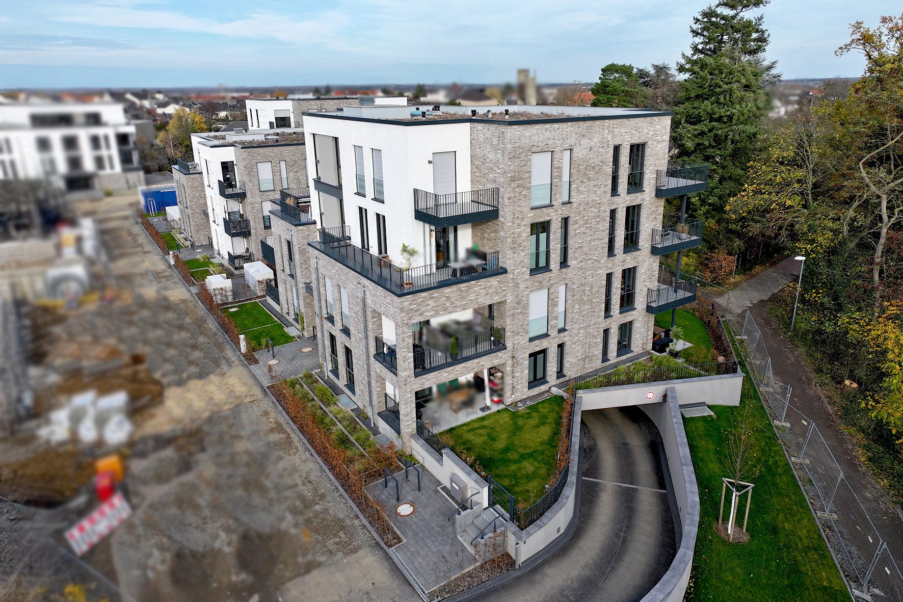 Luftaufnahme Gütelhöfer Immobilien - Immobilienangebot - Rheinbach - Alle - Exklusive 2-Zimmer Neubauwohnung mit Balkon, Aufzug, Einbauküche und TG-Stellplatz in Rheinbach