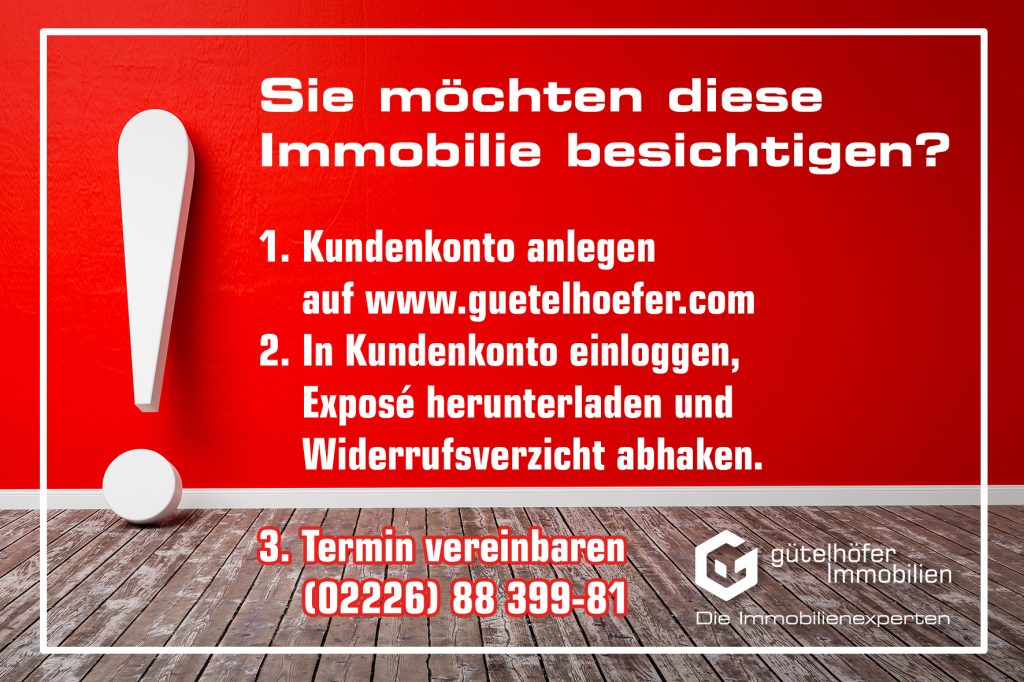 Gütelhöfer Immobilien - Immobilienangebot - Bad Münstereifel / Mahlberg - Alle - NEUER PREIS! Bezugsfreies Einfamilienhaus mit Wärmepumpe, PV-Anlage, Kachelofen und Terrasse